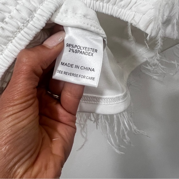 Lucy Paris Milly Feather Top White Size XS EUR 36 - Picture 6 of 7